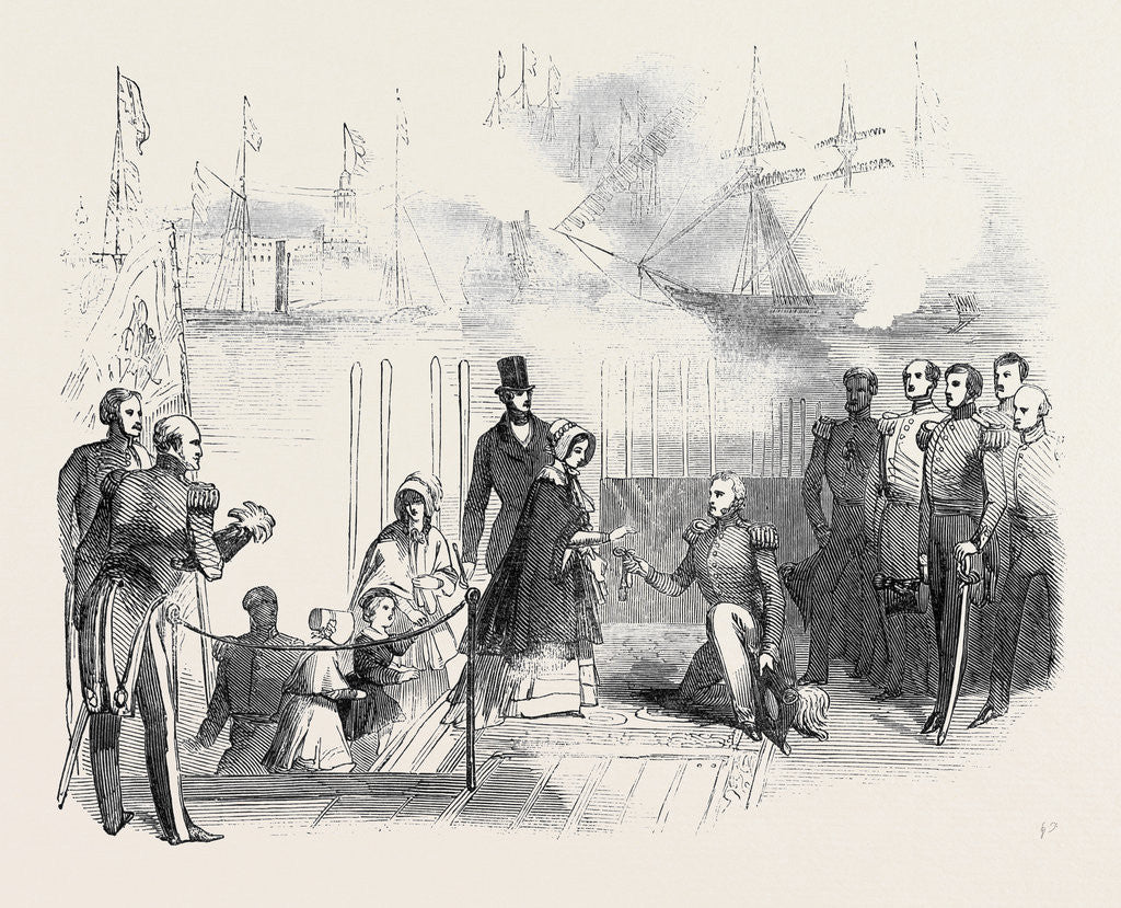 Detail of Her Majesty Receiving the Keys, at Portsmouth by Anonymous