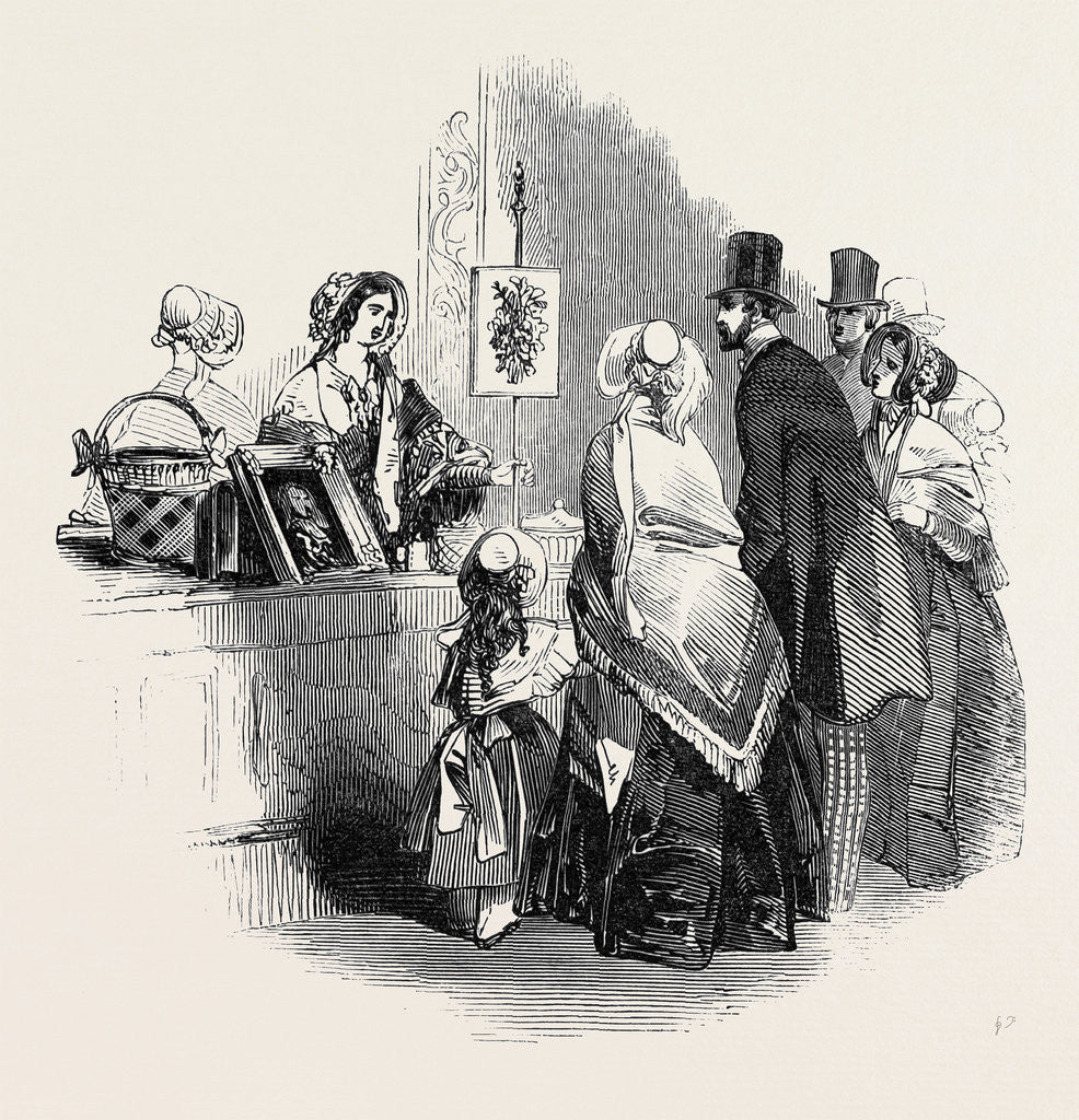 Detail of The Free Trade Bazaar, at Covent Garden Market Theatre, Stall at the Free-Trade Bazaar by Anonymous