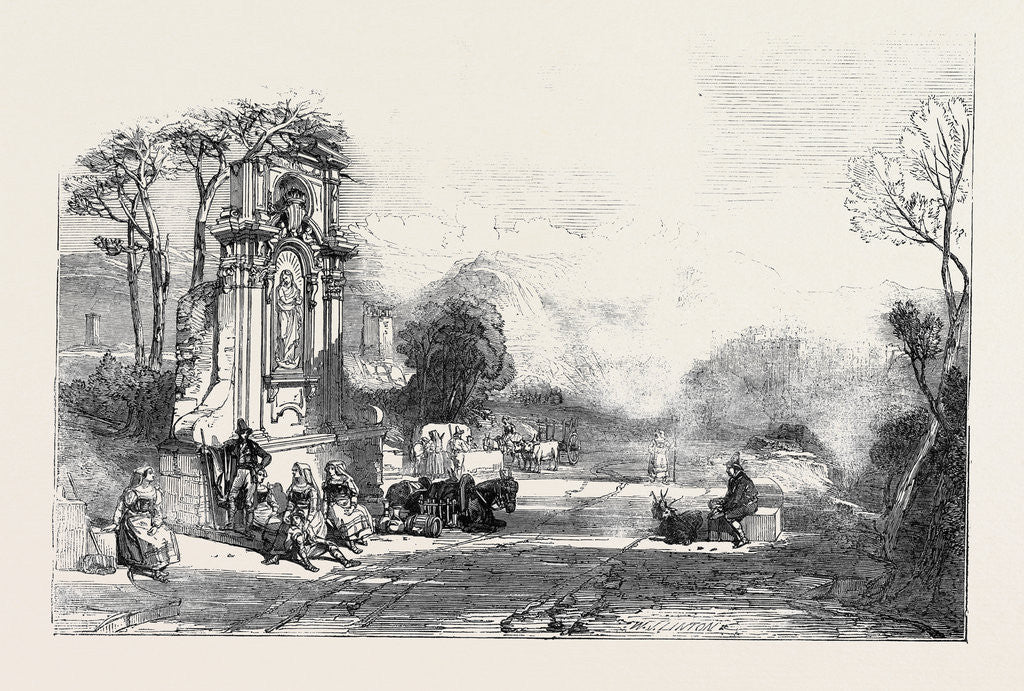 Detail of View Near Ournelo Contrada Di Sora, Kingdom of Naples by Anonymous