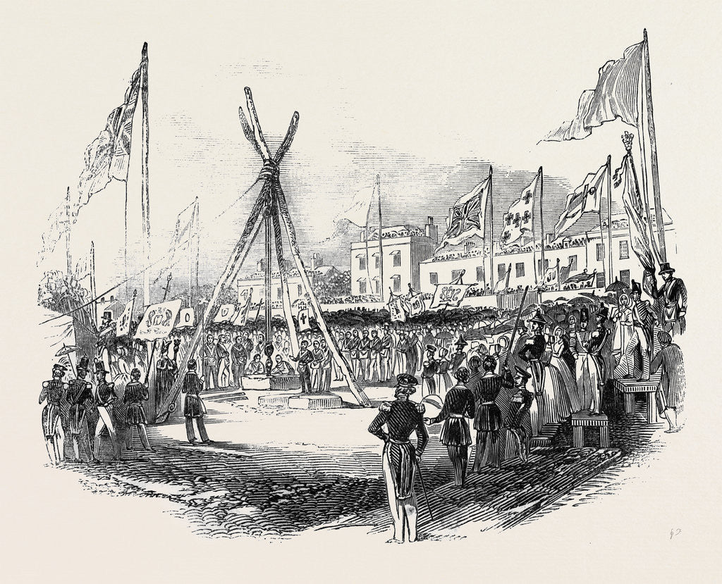 Detail of Laying the Foundation Stone of the Royal British Female Orphan Asylum, at Devonport by Anonymous