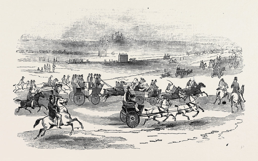 Detail of Near the Course, Newmarket by Anonymous