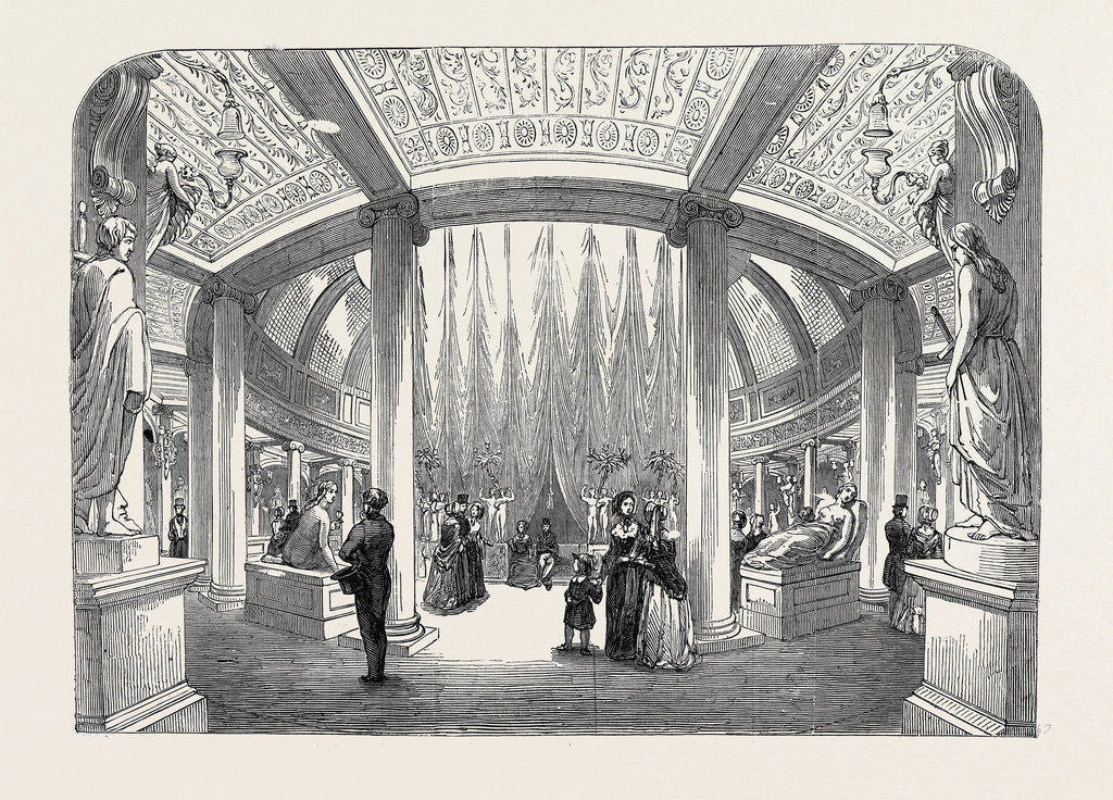 Detail of Reopening of the Colosseum in Regent's Park, London: The Glyptotheca, or Museum of Sculpture. by Anonymous