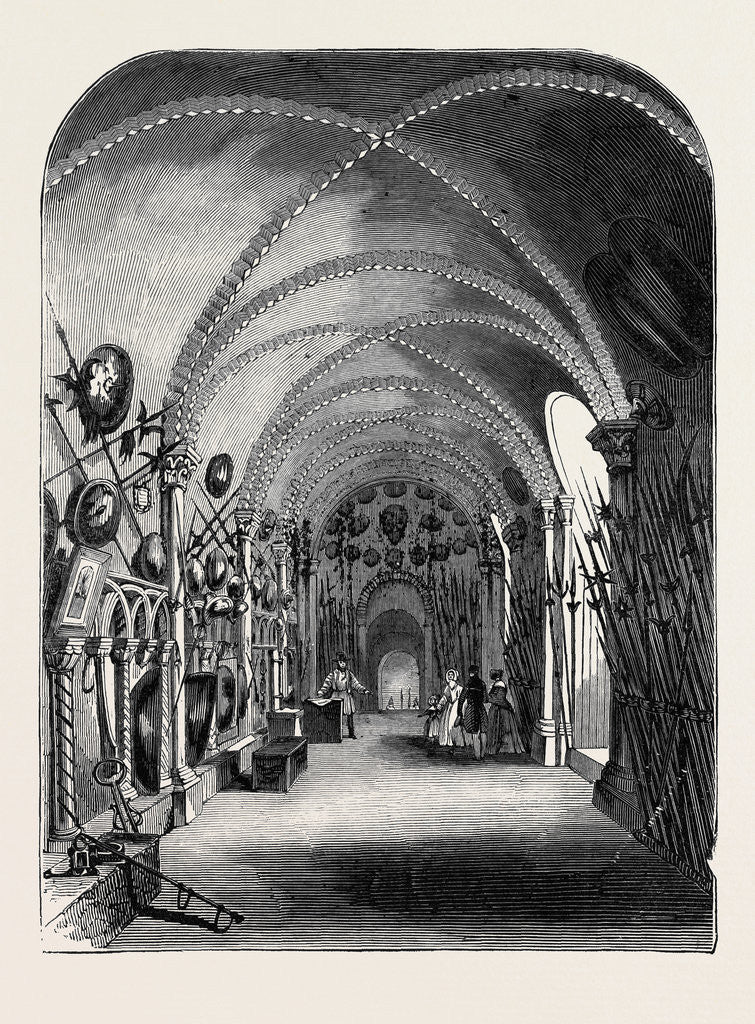 Detail of Easter Monday, the Elizabethan Armoury, Tower of London. by Anonymous