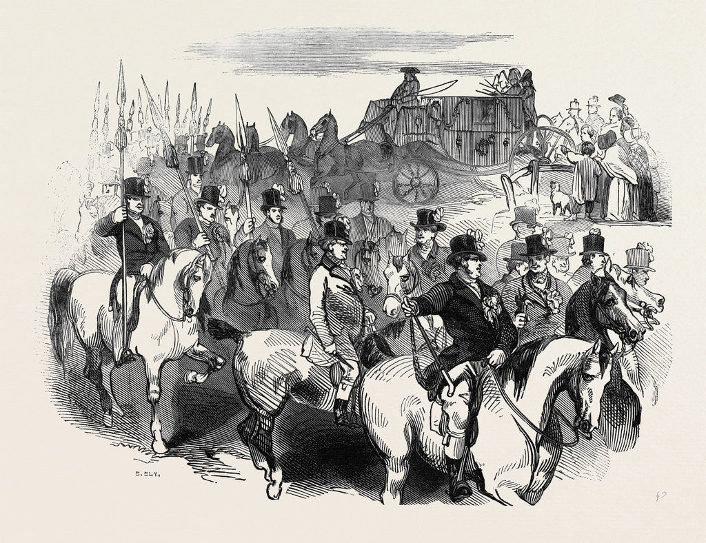 Detail of The Sheriff of Oxford's Javelin Men, Escorting the Judges of Assize. by Anonymous