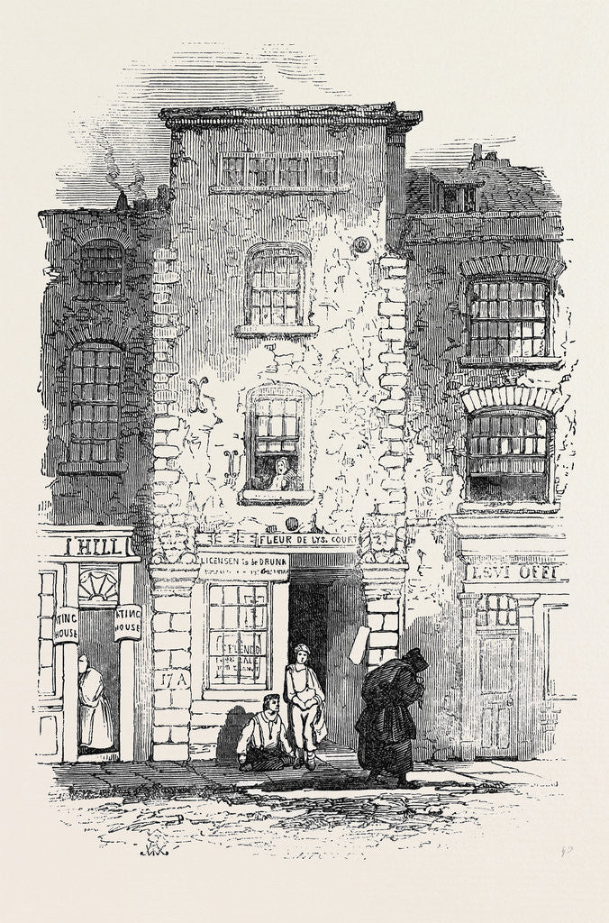 Detail of Dryden's House, Fetter Lane by Anonymous