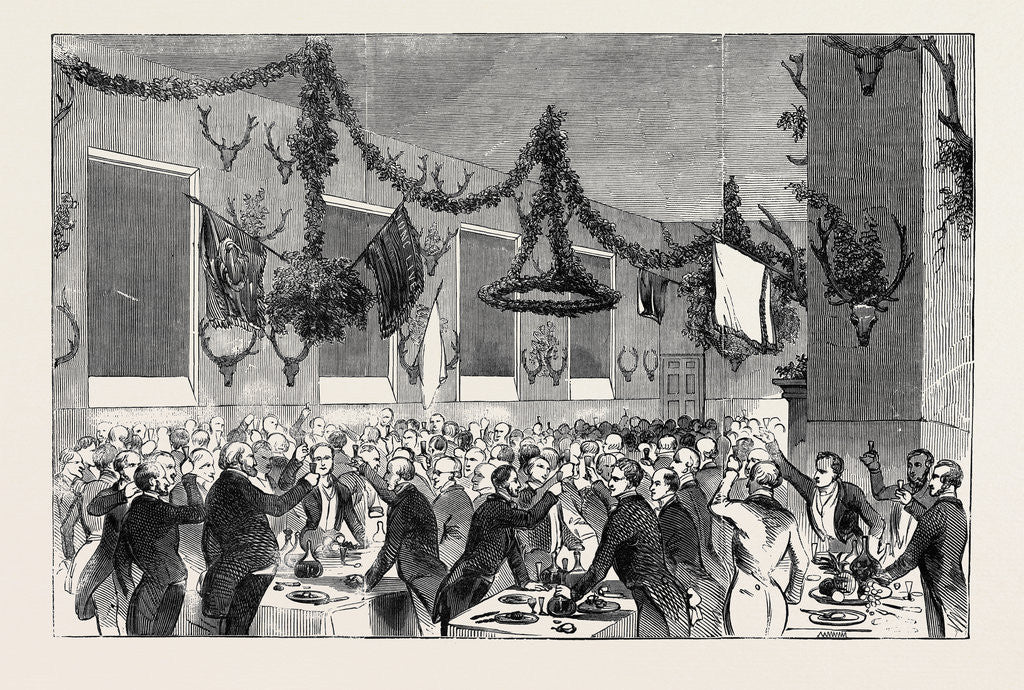 Detail of Dinner to the Tenantry, Drinking the Health of the Marquis of Worcester by Anonymous
