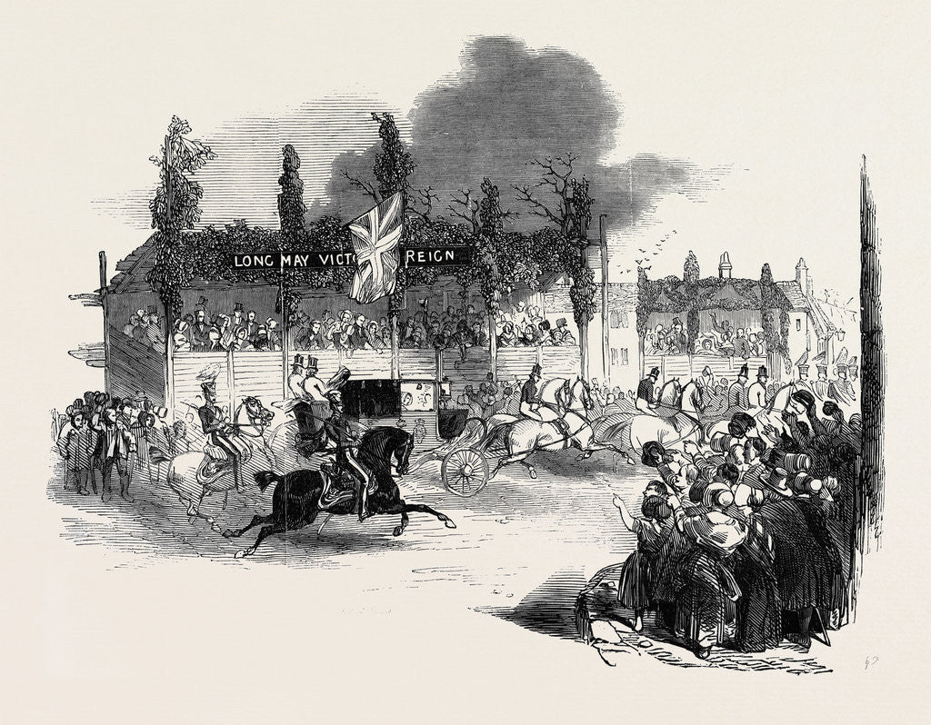 Detail of Her Majesty Leaving Buckingham by Anonymous