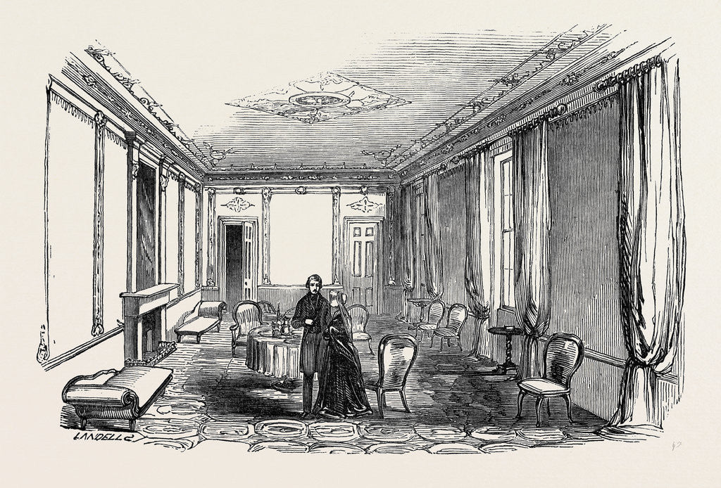 Detail of The Queen's Visit to the Duke of Buckingham, the Reception Room, at the Wolverton Station. by Anonymous