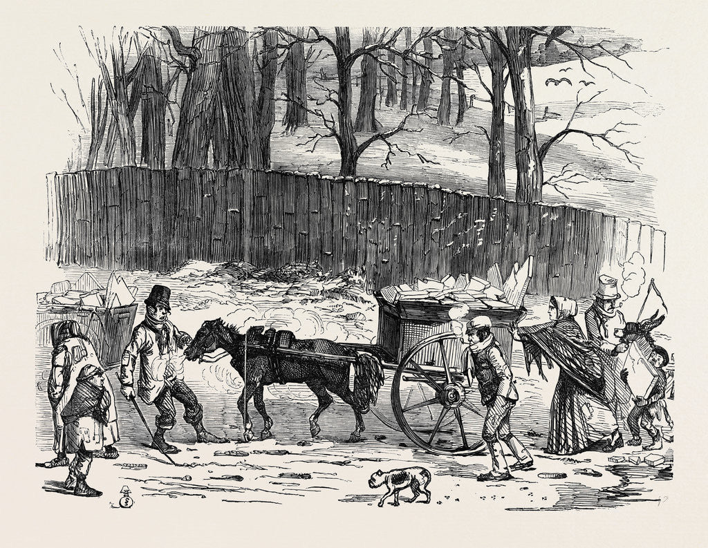 Detail of London Ice Carts by Anonymous
