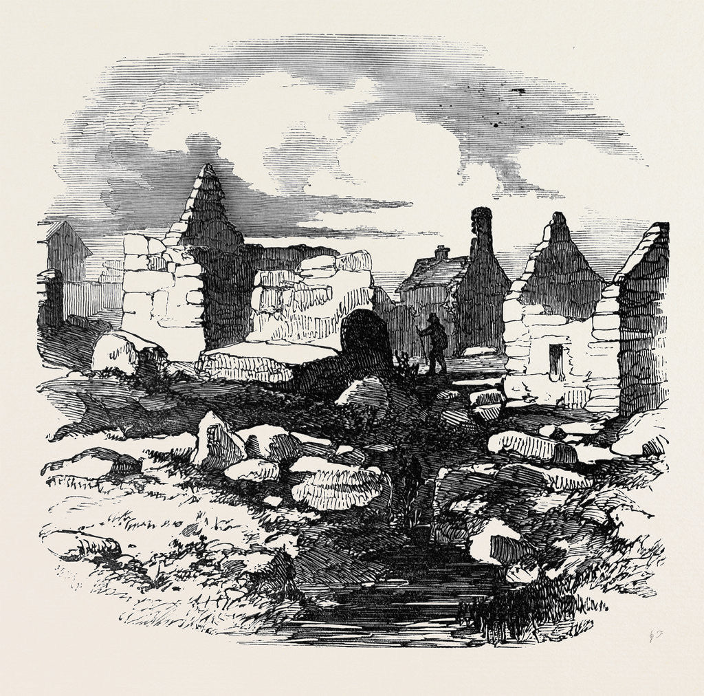 Detail of Ruins in the Village of Carihaken, County of Galway by Anonymous