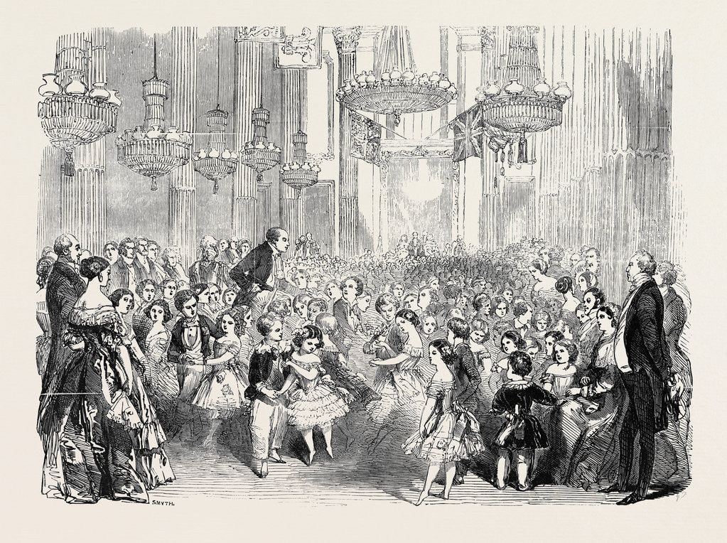 Detail of Juvenile Ball at the Mansion House, on New Year's Eve, January 5, 1850 by Anonymous