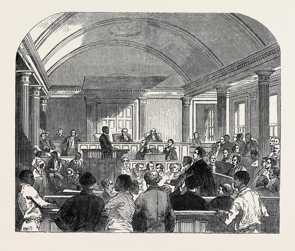 Detail of Trial of the Rioters (Oct. 1) in the Court House, at Trinidad by Anonymous