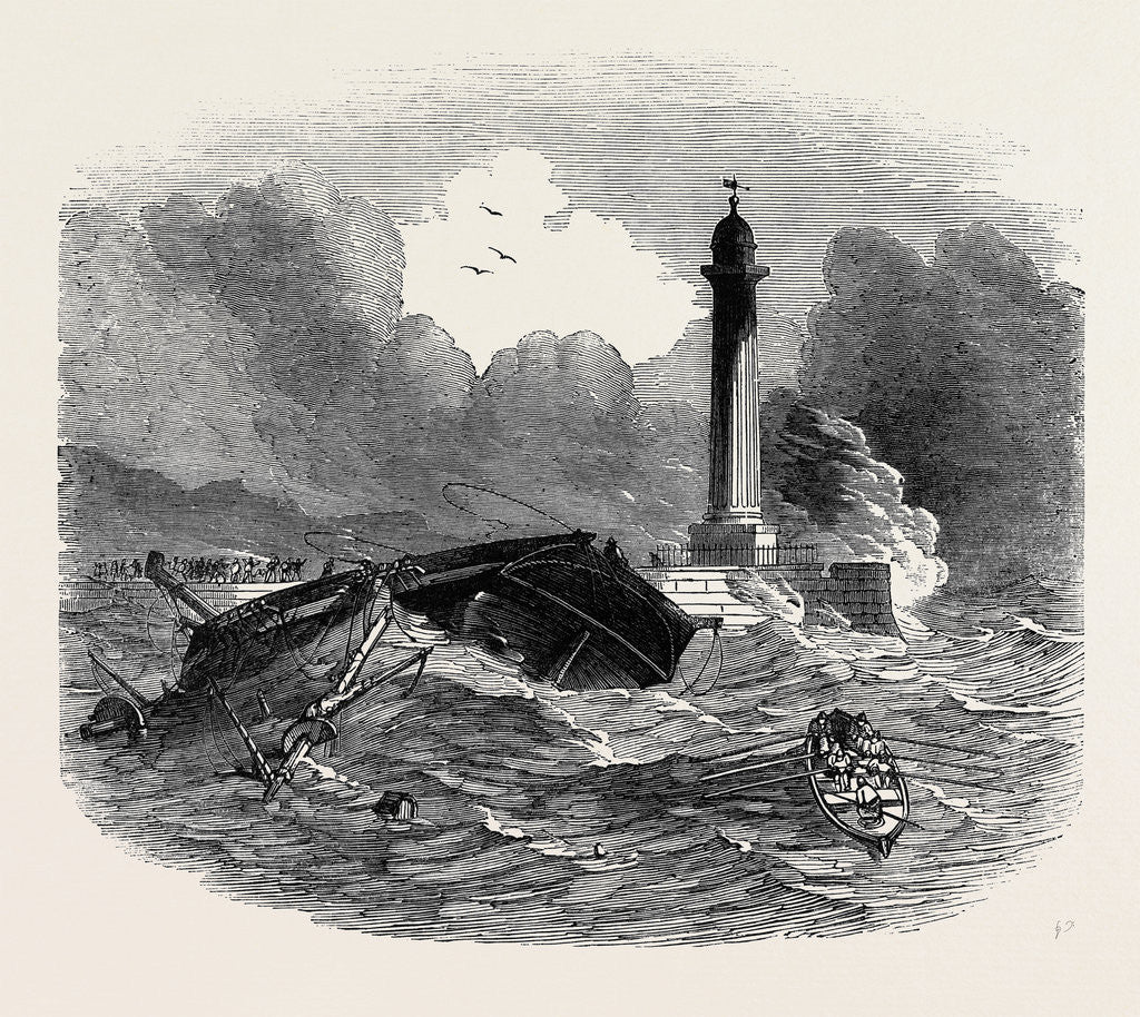 Detail of Loss of the Brig Vine, of Bristol, at Whitby by Anonymous