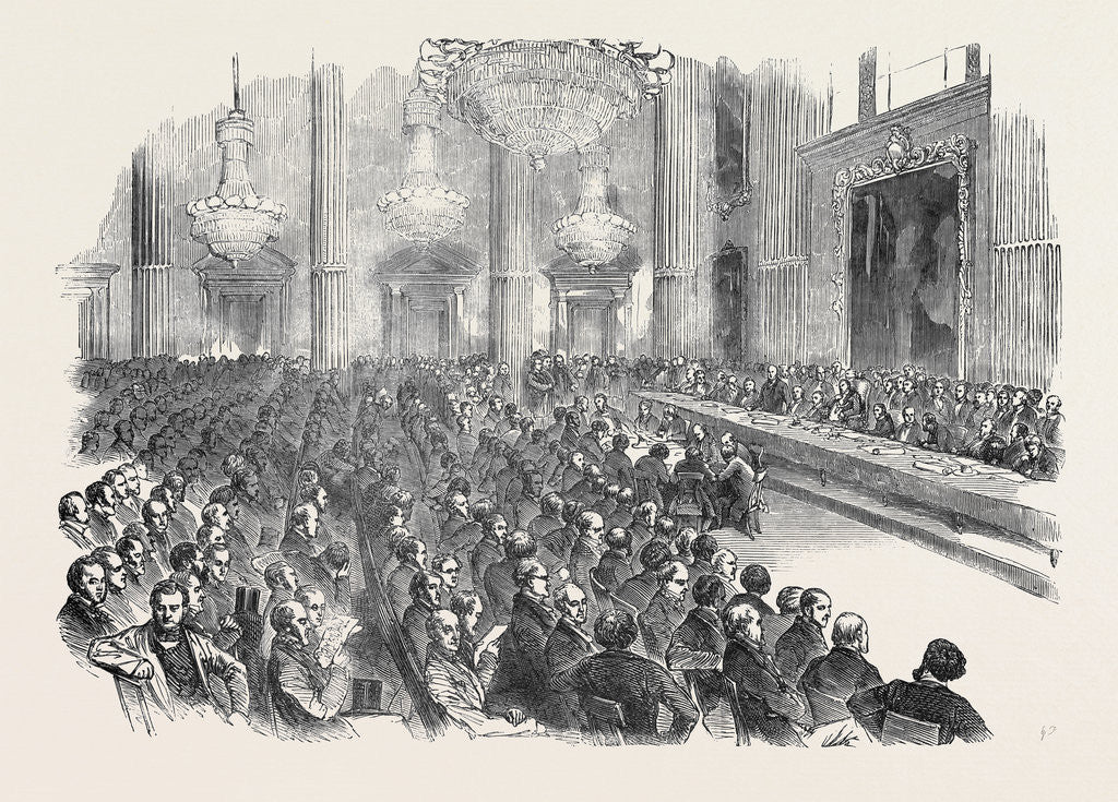 Detail of The Great Exhibition of Industry, 1851, Meeting at the Mansion House by Anonymous