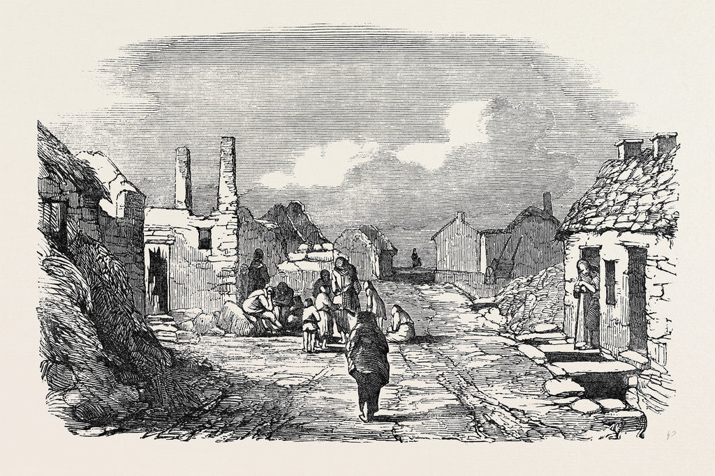 Detail of The Village of Killard by Anonymous