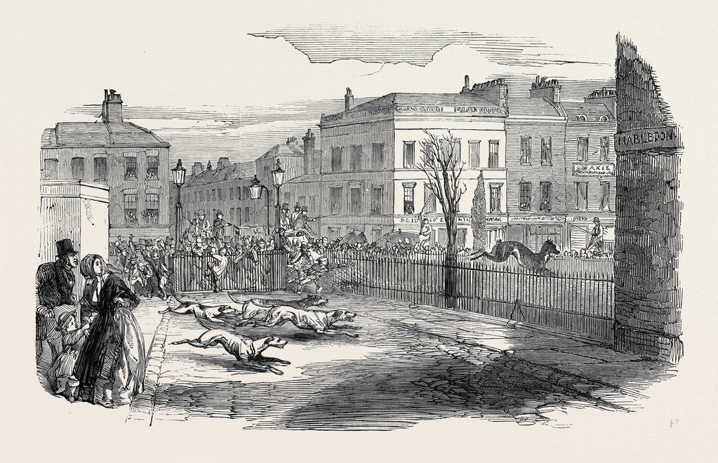 Detail of Stag Hunt in the New Road on Tuesday by Anonymous