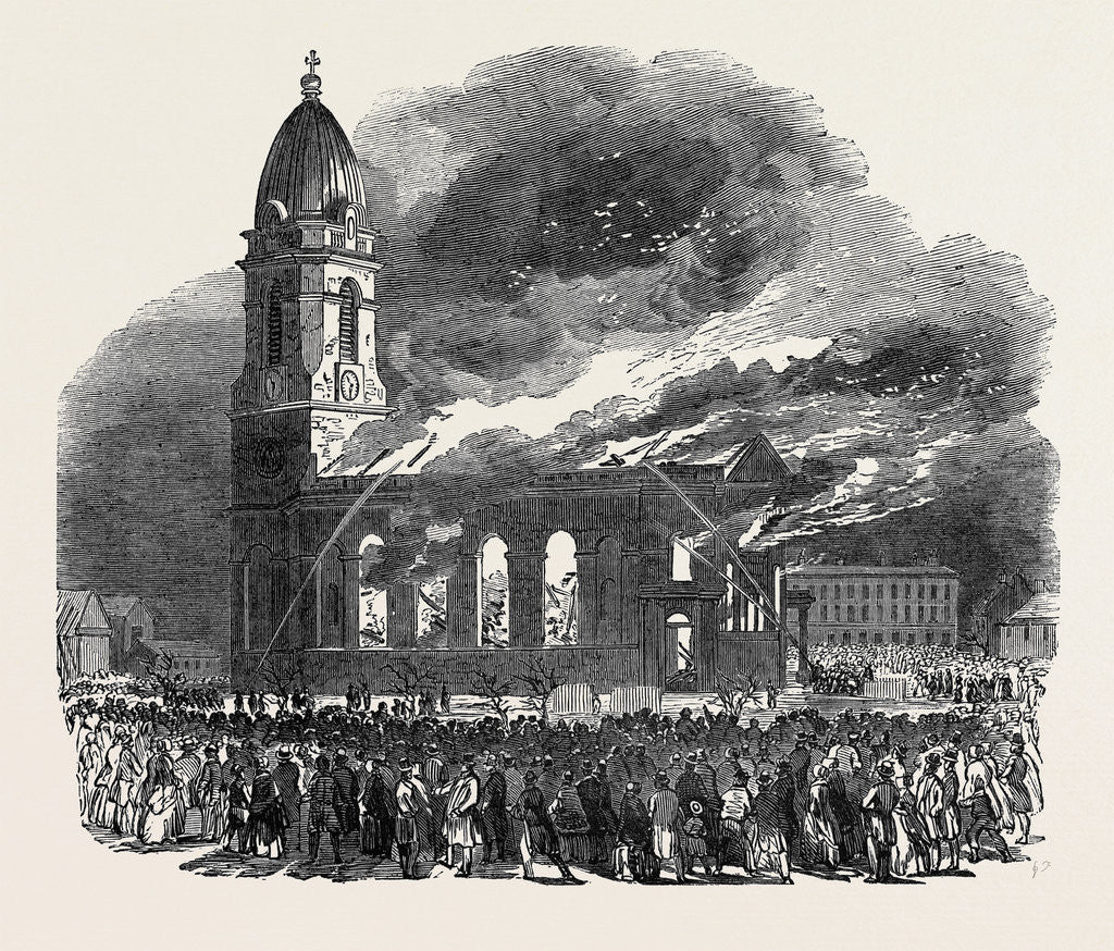 Detail of Fire in All Saints Church, at Manchester by Anonymous