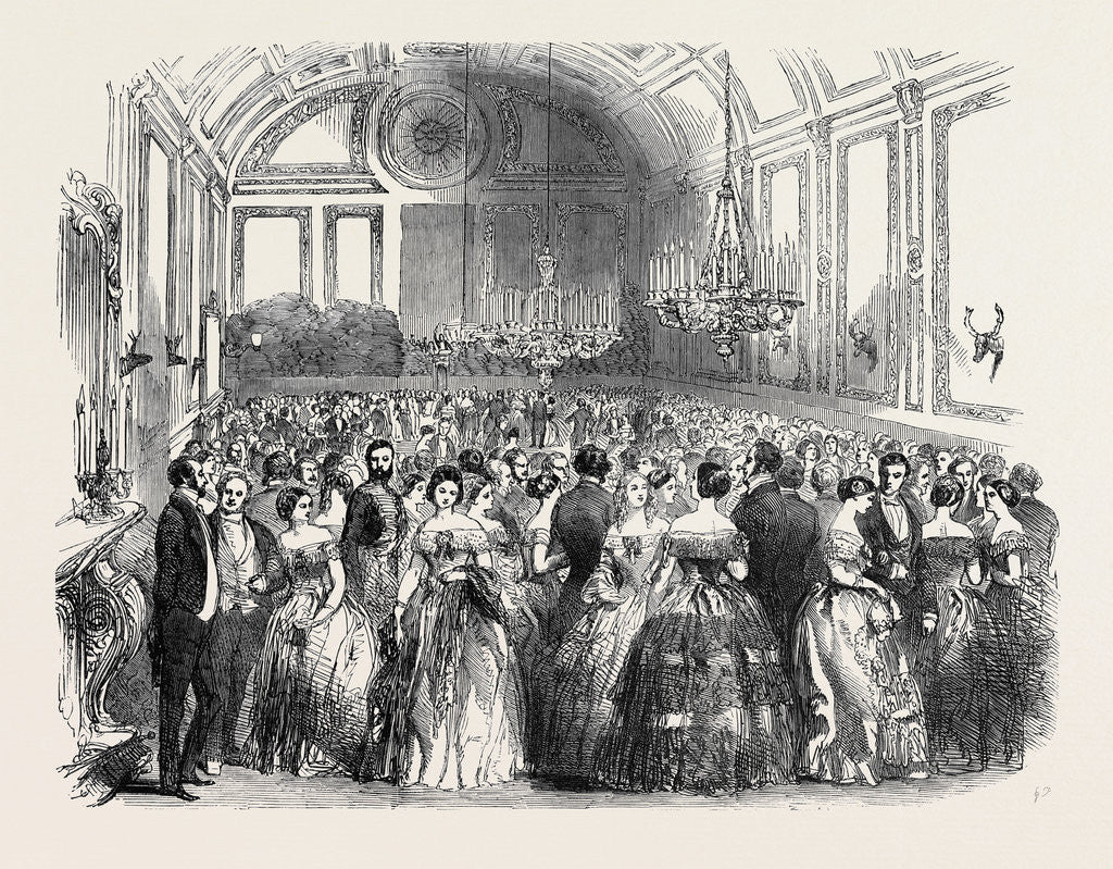 Detail of The County Hunt Ball, in the New Hall, at Reading by Anonymous