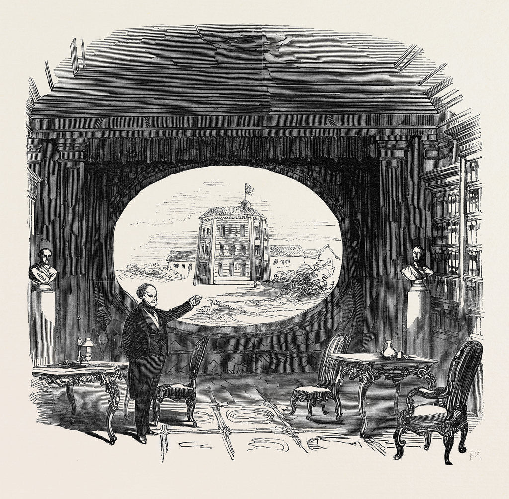 Detail of Mr. Bunn on the Stage, at the St. James's Theatre, Scene, the Blackfriars Theatre by Anonymous