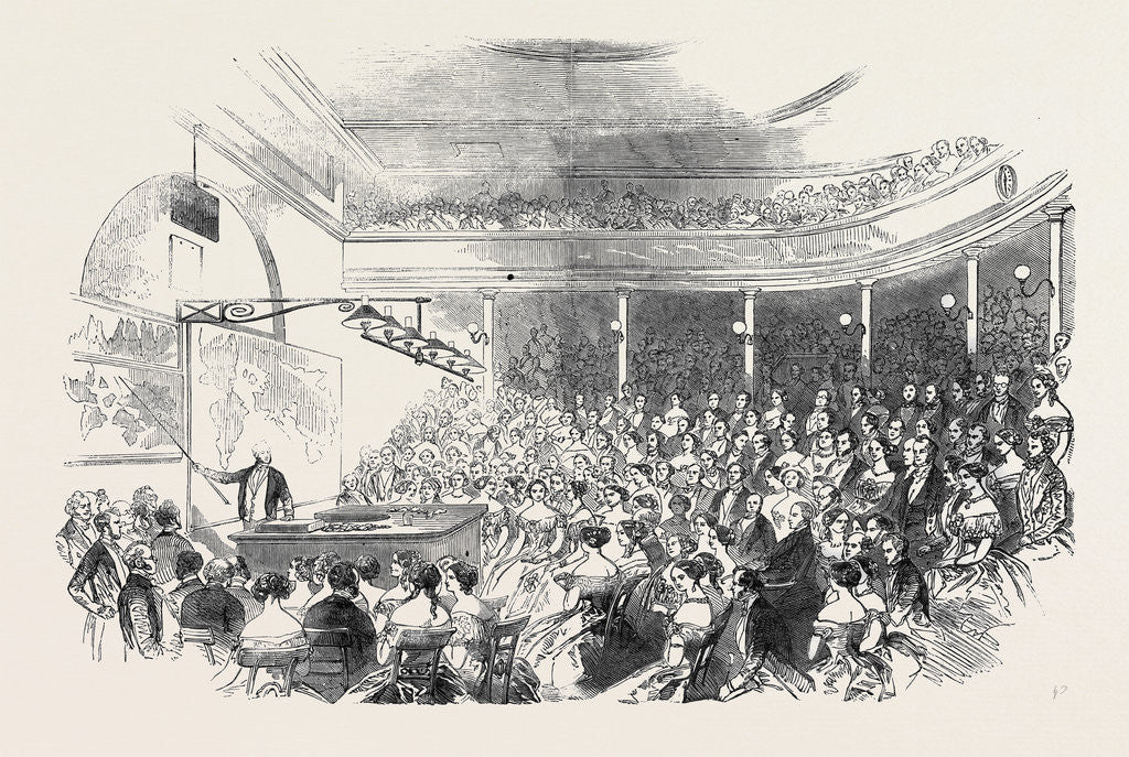 Detail of Royal Institution, Sir Roderick Murchison's Lecture on the Distribution of Gold Ore by Anonymous