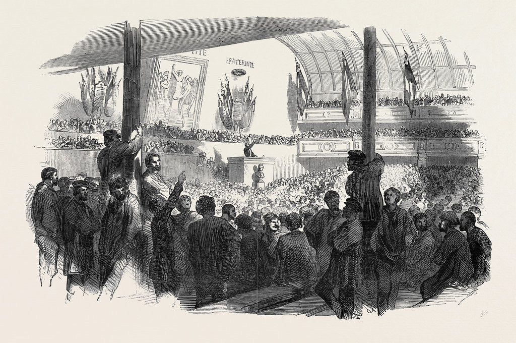 Detail of Electoral Meeting in the Salle Martel, Paris by Anonymous