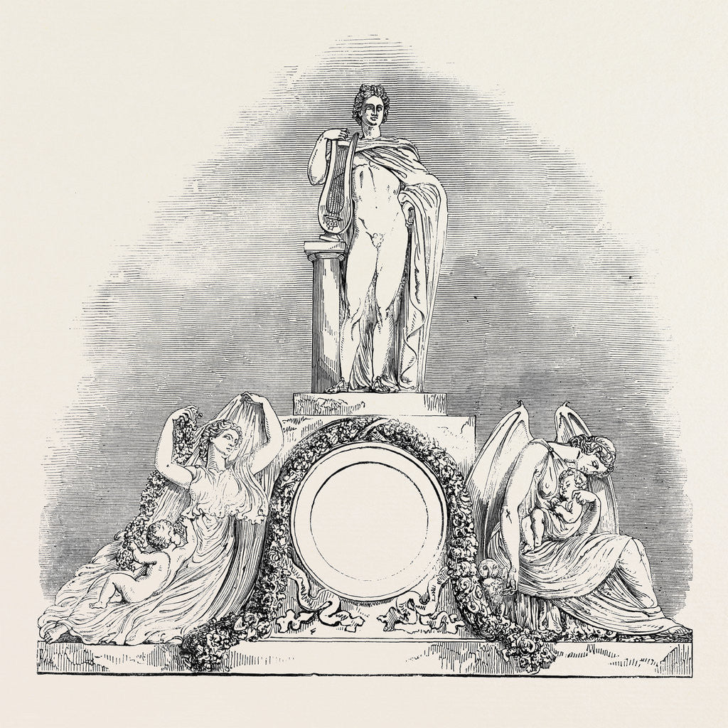 Detail of Southern Wing, Sculpture of the New Front of Buckingham Palace by Anonymous