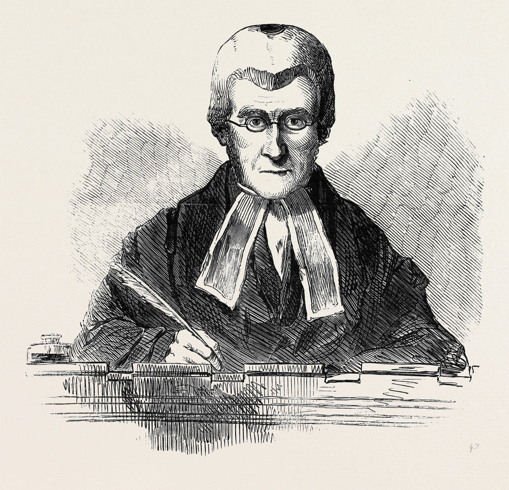 Detail of The Right Hon. Lord Campbell, Lord Chief Justice of the Court of Queen's Bench, Sketched at Lincoln on Monday Last, March 16, 1850 by Anonymous