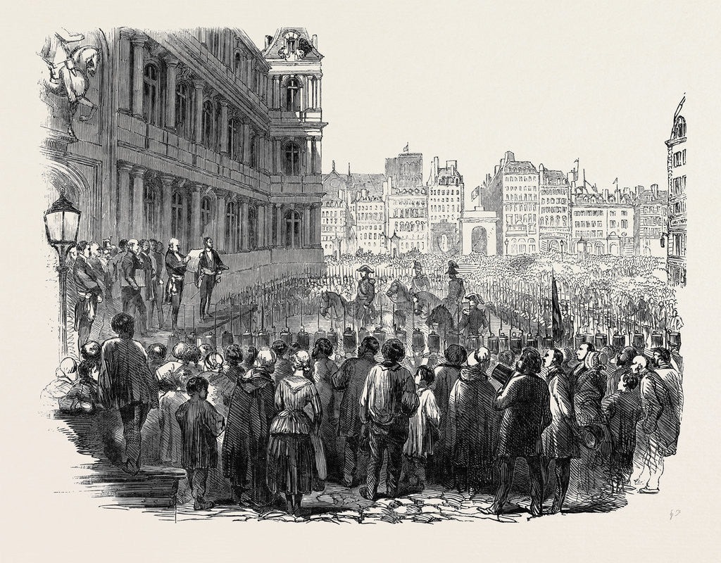 Detail of Proclamation of the Successful Candidates for the Department of the Seine, at the Hotel De Ville, Paris by Anonymous