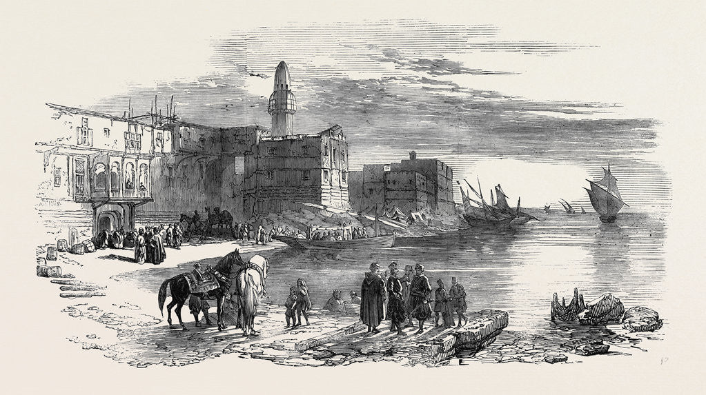Detail of Diorama of the Route of the Overland Mail to India, Leaving Suez by Anonymous