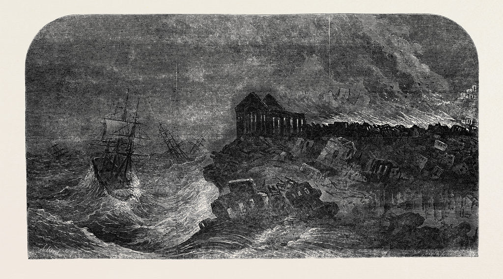 Detail of The Cyclorama, the Great Earthquake at Lisbon by Anonymous
