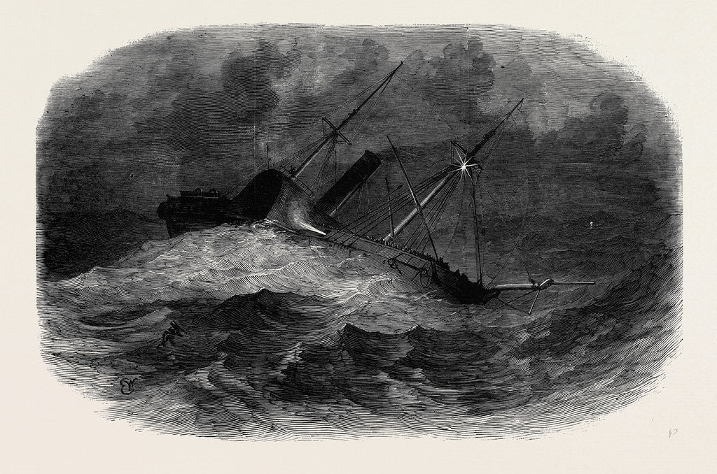 Detail of The Royal Adelaide, Steamship, on Her Passage from Cork to London by Anonymous