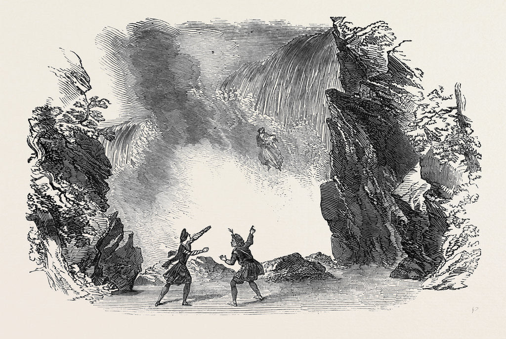 Detail of Scene from the Devil's Ring, at Drury Lane Theatre by Anonymous