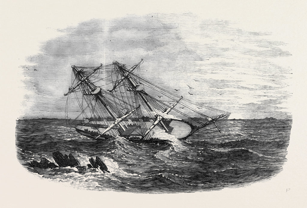 Detail of H.M.S. Sappho, on the Main Reef at Honduras by Anonymous