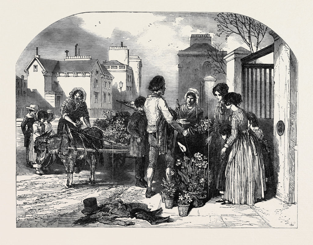 Detail of Street Scene, All a-Blowing ! All a-Growing! by Anonymous
