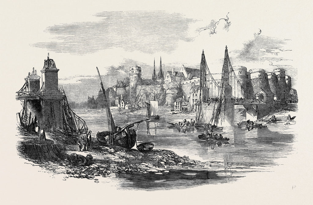 Detail of Remains of the Suspension Bridge at Angers, after the Late Accident by Anonymous