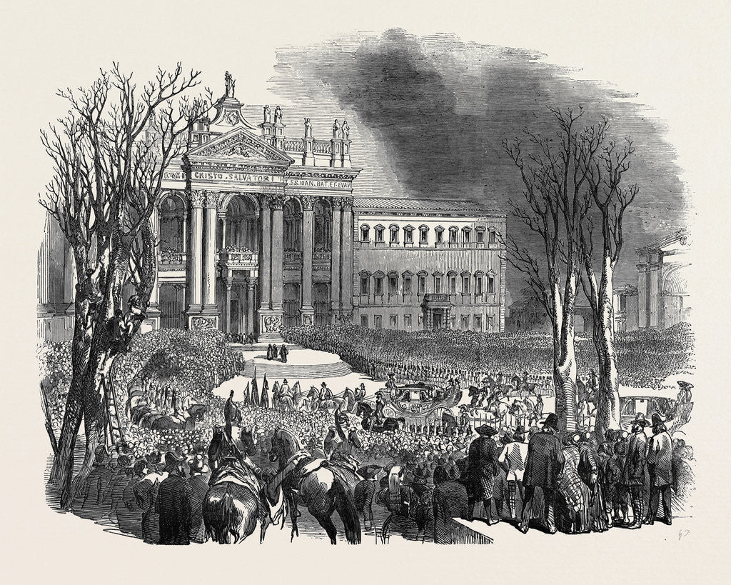 Detail of Return of the Pope to Rome. The Procession at the Church of San Giovanni by Anonymous