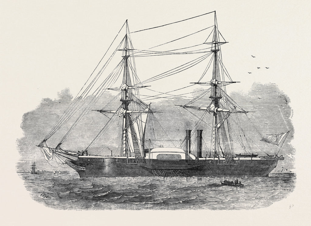 Detail of The War Steamer Governole, Built for the Sardinian Government by Anonymous