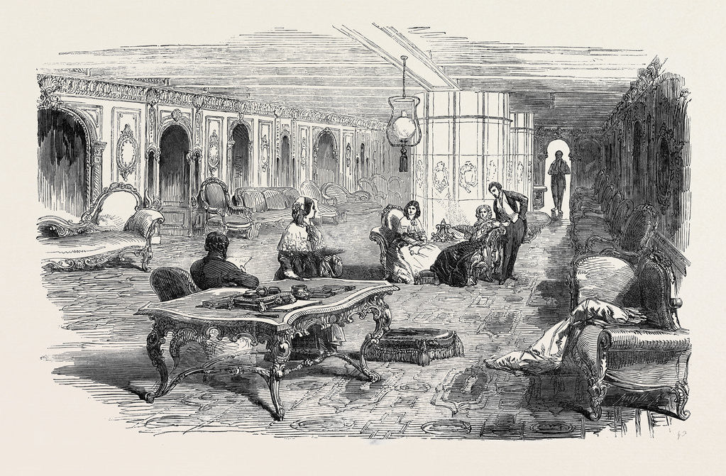 Detail of Ocean Steam Navigation: Grand Saloon of the Atlantic by Anonymous