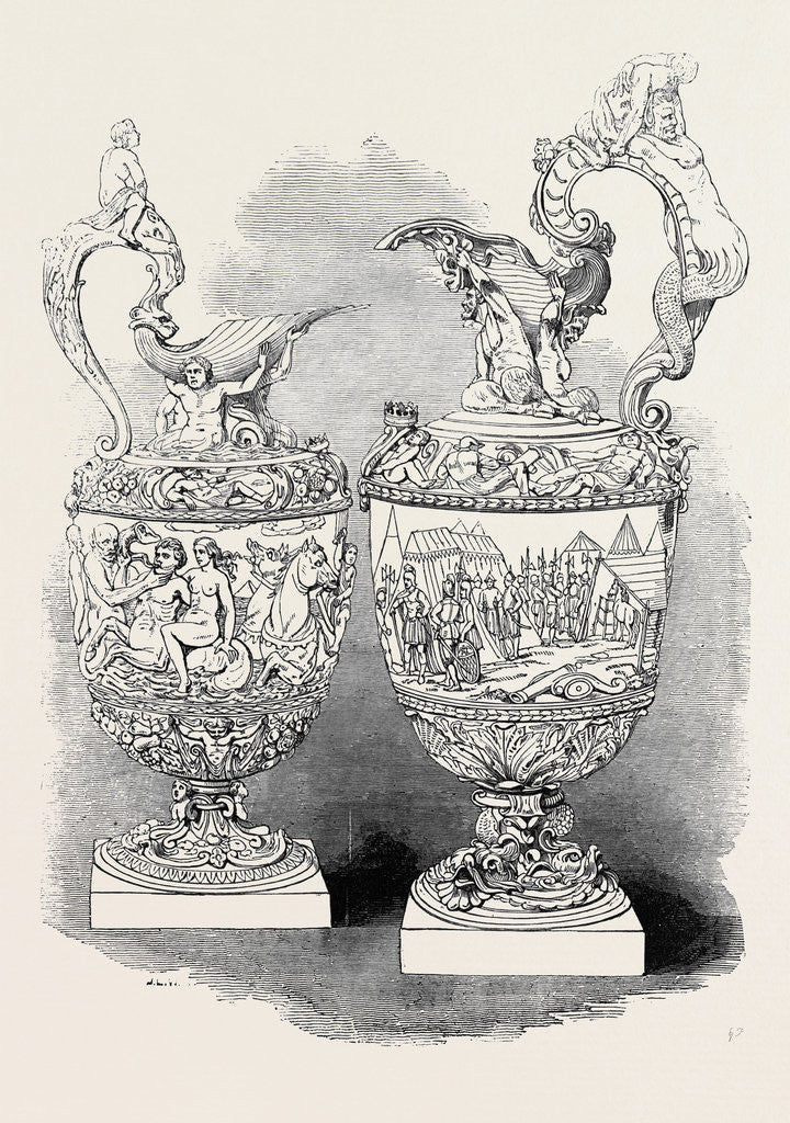 Detail of Silver Ewers, Wits Salvers, Representing the Triumphs of Doria by Anonymous