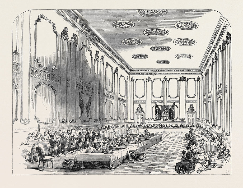 Detail of Grand Banquet of the Officers of the Coldstream Guards, in St. James's Palace by Anonymous