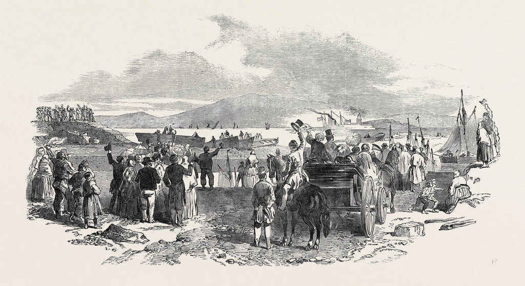 Detail of Departure of the Viceroy Steamer from the Dock Quay, Galway by Anonymous