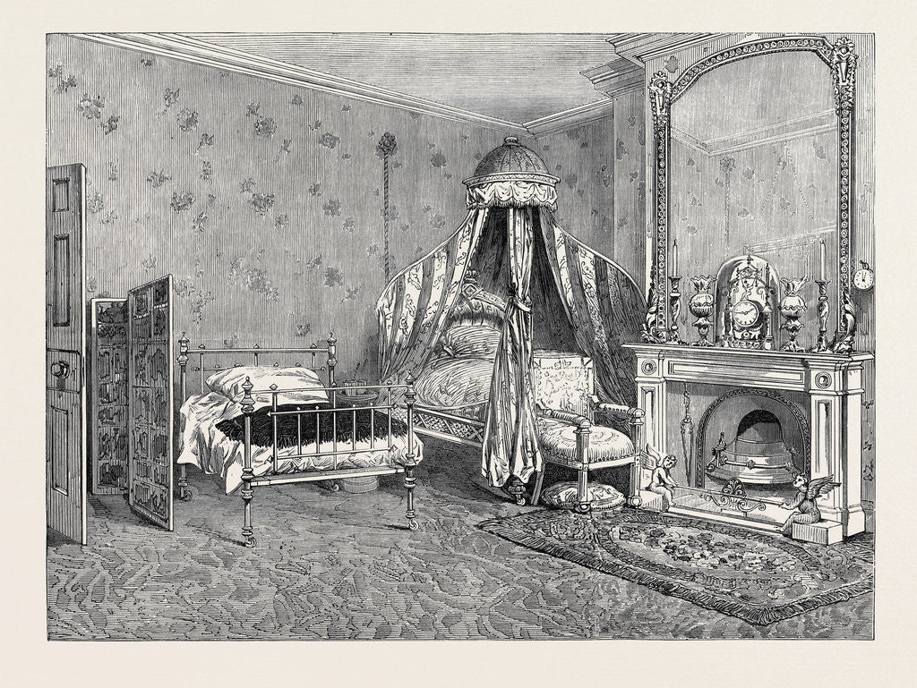 Detail of The Late Emperor Napoleon III: Room Where the Emperor Died Chiselhurst 1873 by Anonymous