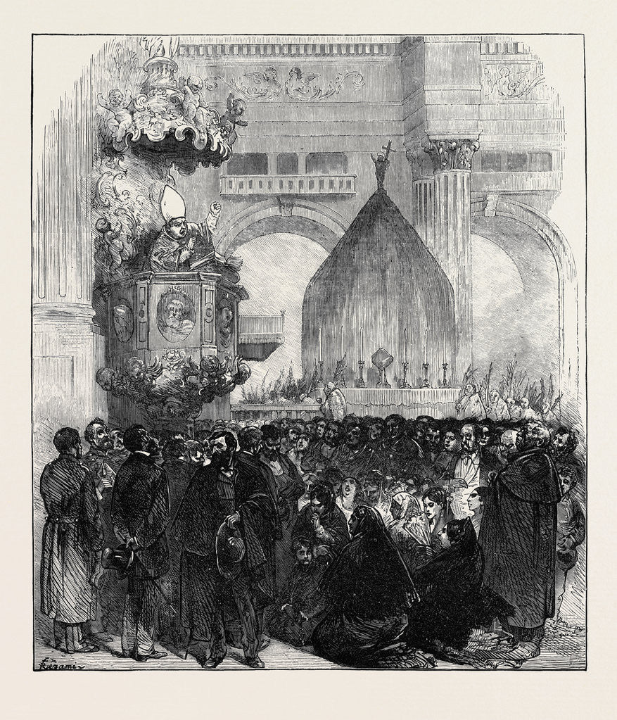 Detail of Spain: The Archbishop of Granada Denouncing the Republic 1873 by Anonymous