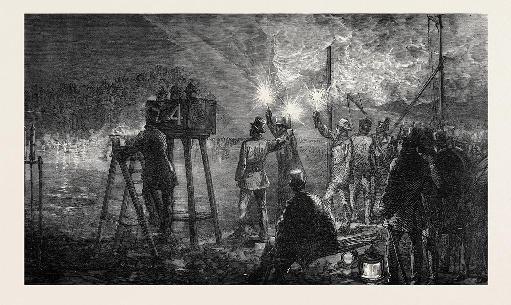Detail of Display of Ship Distress Signals in Hyde Park London 1873 by Anonymous
