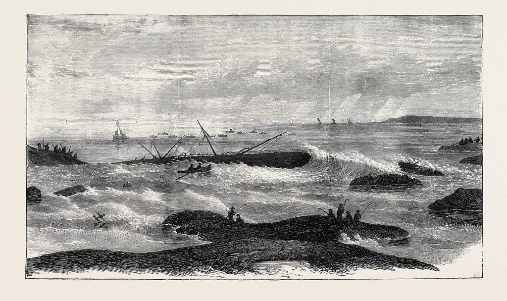 Detail of Wreck of the White Star Liverpool Steamship Atlantic with the Loss of Between Five and Six Hundred Lives on the Coast of Nova Scotia 1873 by Anonymous