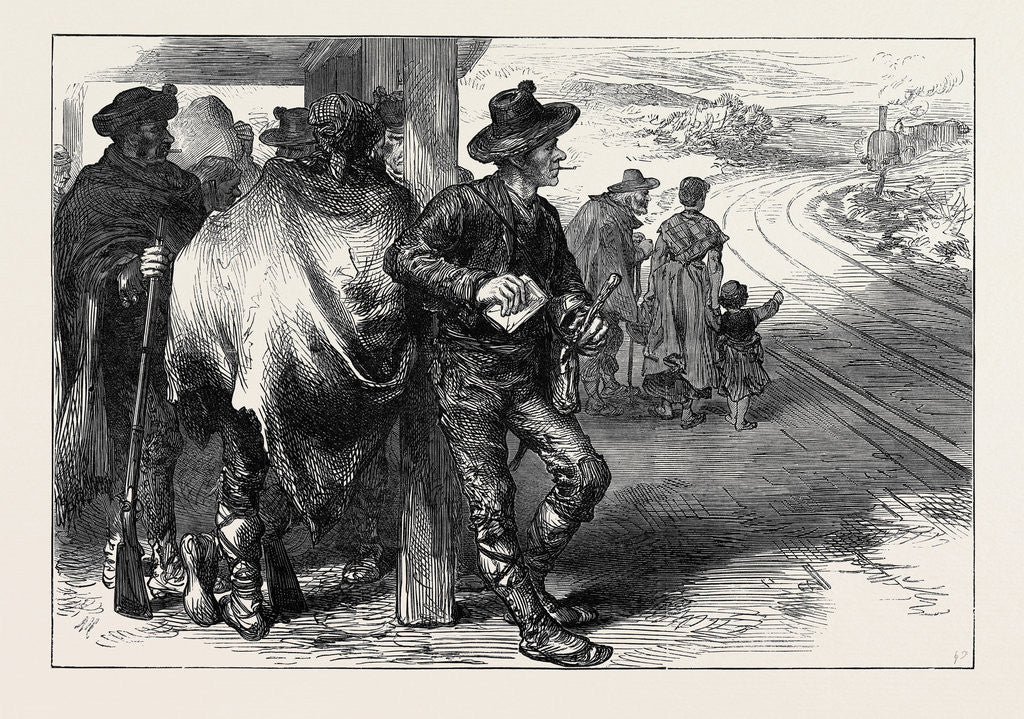 Detail of A Railway Station in Estramadura 1873 by Anonymous