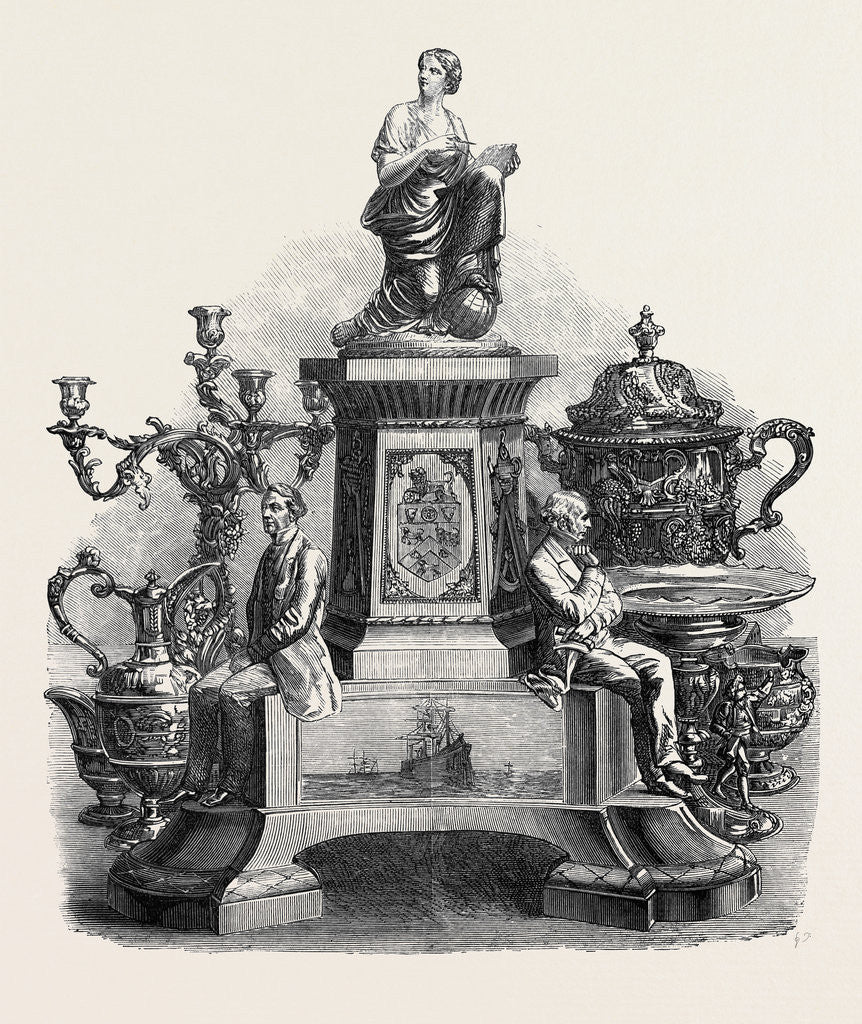 Detail of Testimonial to Sir Daniel Gooch Bart. M.P. From the Great Western Railway Company 1873 by Anonymous