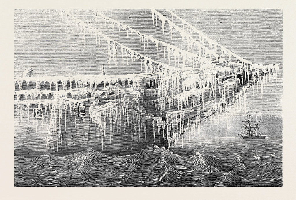 Detail of Bows of H.M.S. Himalaya As She Arrived at Halifax 1873 by Anonymous