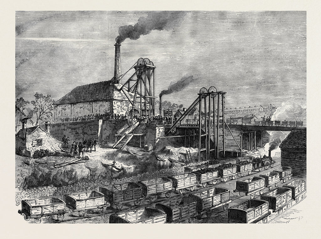 Detail of The Staffordshire Colliery Explosion: The Talke Colliery Near Hanley Where the Explosion Happened 1873 by Anonymous