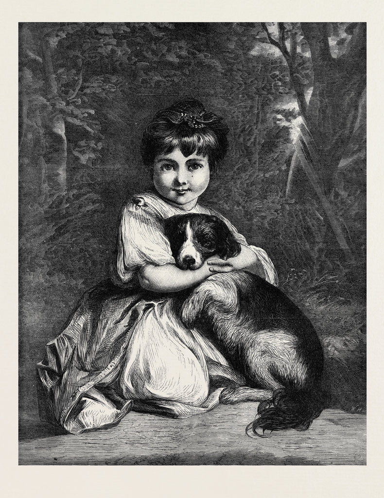 Detail of Love Me Love My Dog (Miss Bowles) by Anonymous